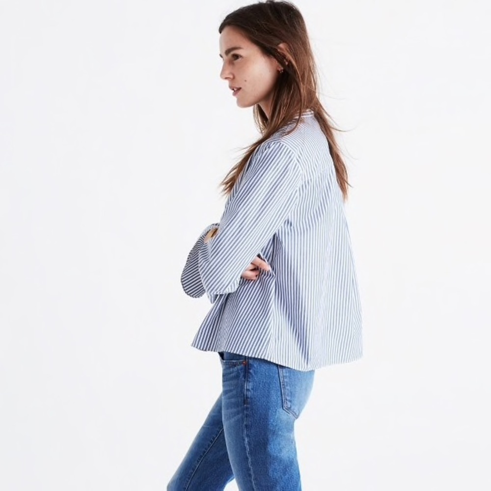 NWOT Madewell Bell Sleeve Button Dowm